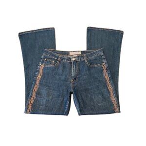 COS Denim High-Rise Boho Embellished Bootcut Jeans